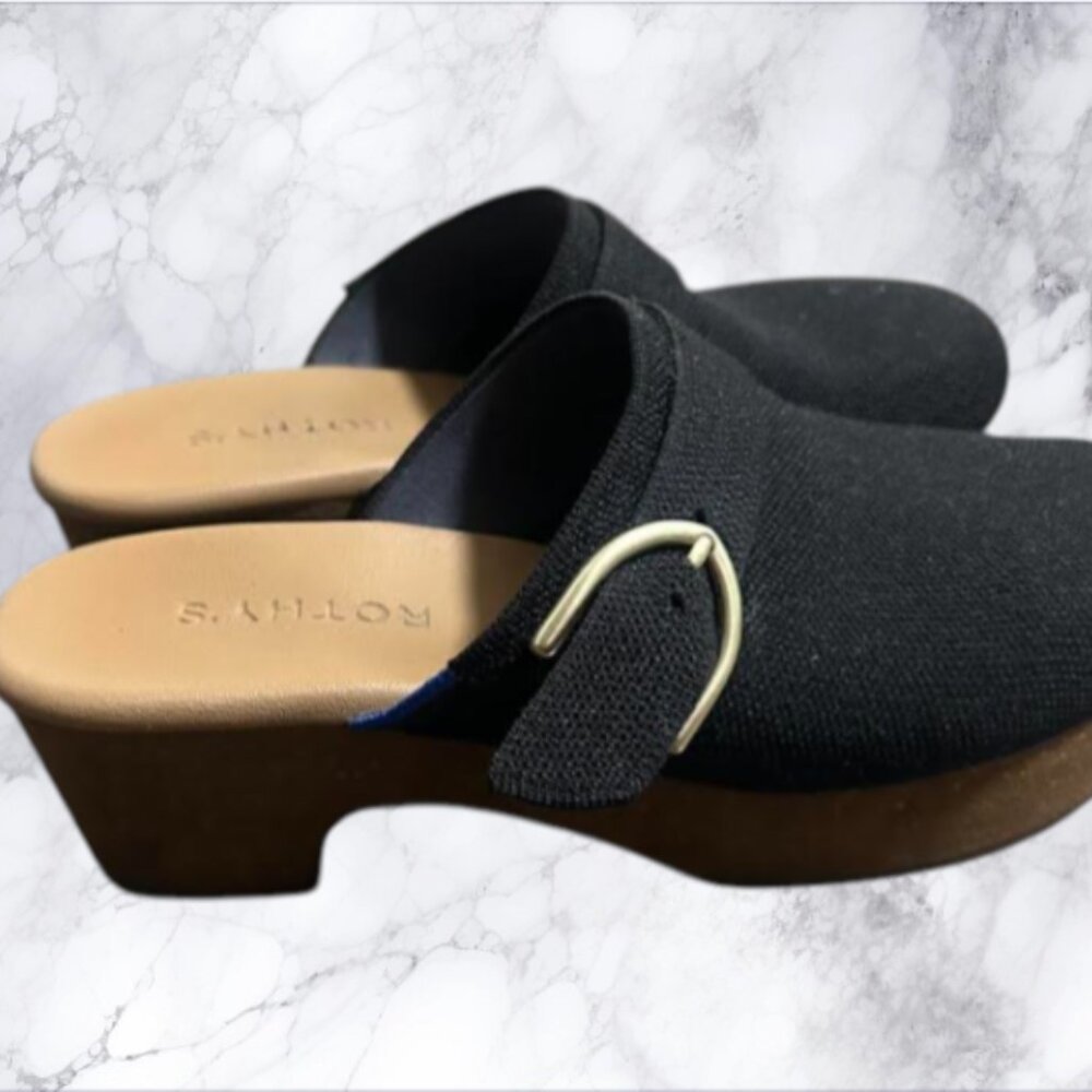 Rothy's The Classic Clog Shoe Black Size  5